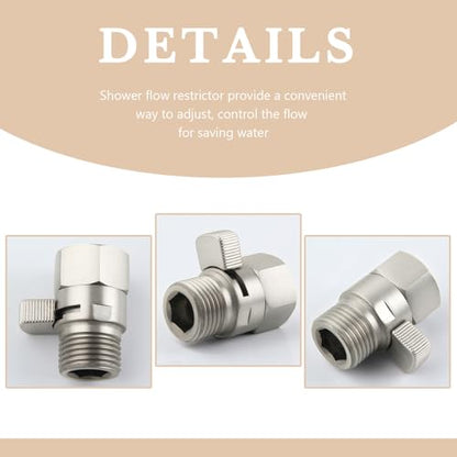 APLusee Shower Head Flow Restrictor for Bathroom Shower, Brushed Nickel - color: Brushed Nickel