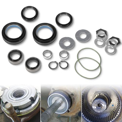 Outer Axle Dust Seal & Inner Tube Seal & Needle Bearing & Snap Ring & Thrust Washer Seals Kit Fit For Ford Super Duty Excursion F250 F350 F450 With Dana 50 60 Front Axle 1998-2004 - size: 20 PCS Seals Kit For Ford F250 F350 (1998-2004)