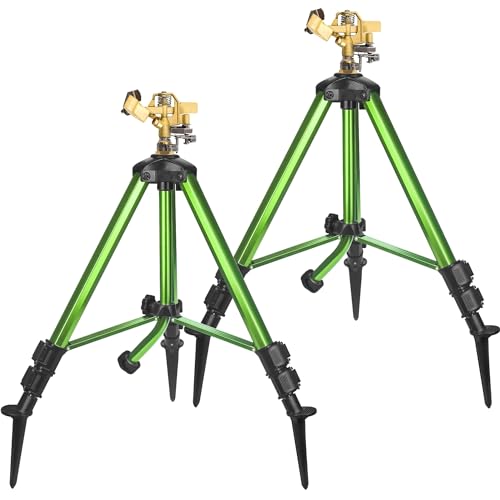 Triumpeek 2 Pack Impact Sprinkler on Tripod Base with Stakes