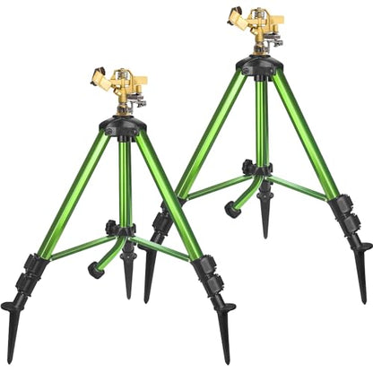 Triumpeek 2 Pack Impact Sprinkler on Tripod Base with Stakes
