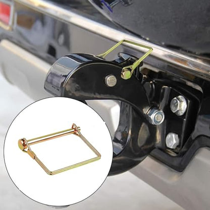 10 Pack 1/4x4 Inch Trailer Coupler Pin Heavy Duty Wire Lock Pin PTO Shaft Locking Hitch Pin Safety Towing Hitch Pin Trailer Accessories for Farm Trailers Wagons Lawn Garden (Gold) - color: Gold