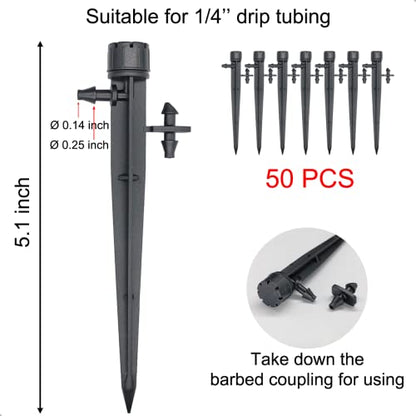 Topiverse Drip Irrigation Emitters Irrigation Drippers, 0-18 GPH - size: 50