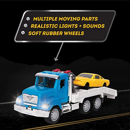 Driven by Battat – 7-Inch Tow Truck Toy with Lights & Sounds, Movable Parts, City Vehicle for Boys & Girls, Durable Design, Realistic Details, 3+ Years Toy for Kids - style: Tow Truck