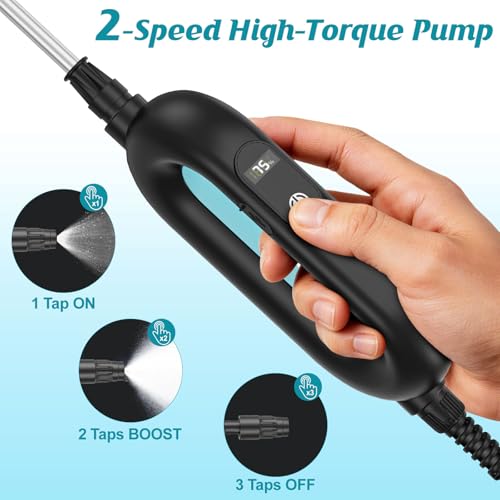 3.2Gal Battery Powered Backpack Sprayer, Electric Pump Sprayer - color: Sky