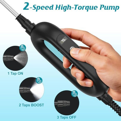 3.2Gal Battery Powered Backpack Sprayer, Electric Pump Sprayer - color: Sky