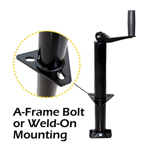 MaxxHaul 70159 14" Lift A-Frame Mount Trailer Jack with Top Wind - 2000 lbs. Capacity - style: A-Frame Mount