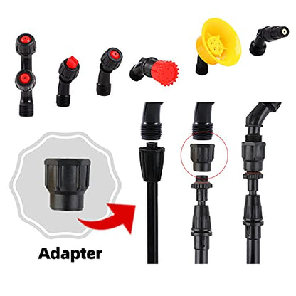 Sprayer Nozzle Tips,6 Piece Multifunctional Spray Combination,Adjustable Nozzle,Suitable For Replacing Backpack Sprayer Nozzle,Farm Nozzle,Water Pump Nozzle And Orchard Nozzle