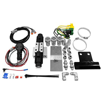 Summit Hydraulics Universal Hydraulic Third Function Valve Kit w/Joystick Handle, 15 GPM, 1/2" Ag & Flat Face Couplers - size: 1/2" Body Flat Face couplers
