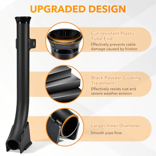 Pipe Layer Attachment for Hitch Mounted Ripper, Flexible Pipe Laying Tool for 3-Point Subsoiler Trencher, Fits ATV UTV Tractor, Max 1.37" Diameter