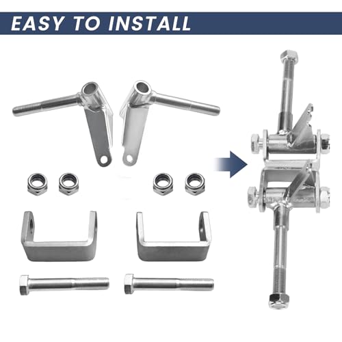 Steering Spindle Bracket Set 5/8" Axle Kingpin 4-1/2" Long - size: 4-1/2"