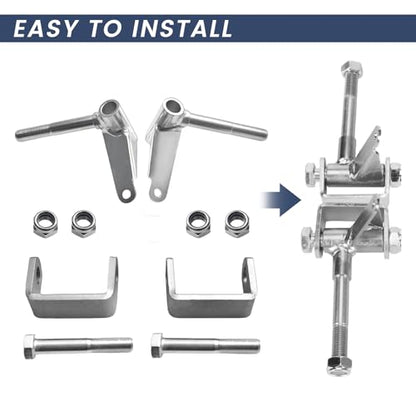 Heavy Duty Go Kart Steering Spindle Bracket Set 5/8" Axle 3-3/4" Long - size: 3-3/4"