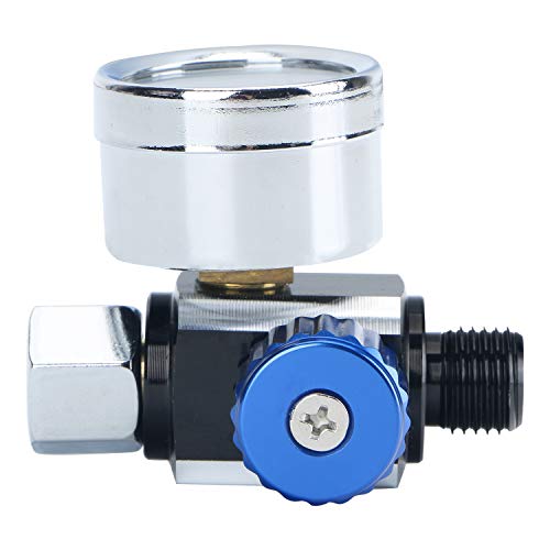1/4”Spray Paint Gun Air Pressure Regulator with Pressure Gauge Pneumatic Tool Accessory for Spray Gun and Pneumatic Tools