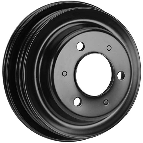 BBC VBelt Pulley Kit Long Water Pump 2 Groove Water/3 Groove Crank, Black