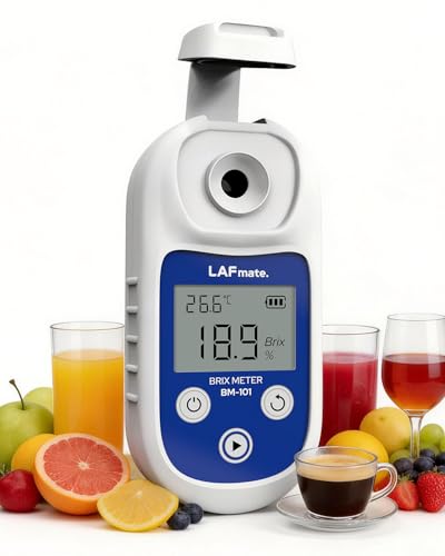 Digital Refractometer Range 0-55 BM101 Brix Refractometer ±0.2% Accuracy with ATC, IP65 Brix Meter for Juice, Wine Making & Coffee - size: 0-55% Brix