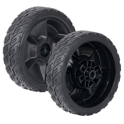 CheeMuii 2PCS 8" HRN216 Lawn Mower Front Wheels Replace for 44710-VR8-N00ZA | 8 Inch Lawn Mower Front Drive Wheel Compatible with Honda HRN216 Lawn Mower Replace for 44710-VR8-N00ZA Push Mower Wheel - color: Black-8IN-2FRONT(HRN216)