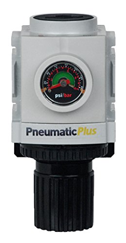 PneumaticPlus PPR3-N02BG High Flow Air Pressure Regulator, 1/4" NPT - size: 1/4" NPT (High Flow)
