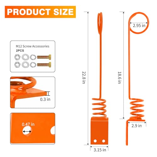 2PCS Hydraulic Hose Holder Tractor, 0.3" Thick Base Hydraulic Hose Saver - color: 2 PCS Orange