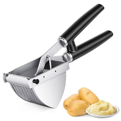 Potato Ricer Stainless Steel, Heavy Duty Potato Masher Dishwasher Safe