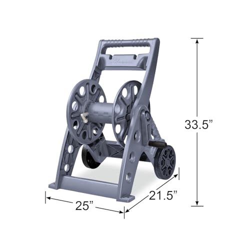Liberty Basics 514-G Two Wheel Resin Hose Cart, Gray