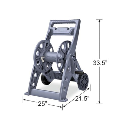 Liberty Basics 514-G Two Wheel Resin Hose Cart, Gray