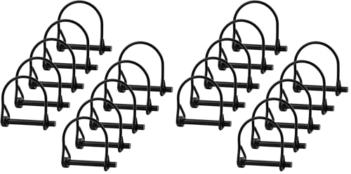 INCREWAY 10pcs Wire Lock Pin, 1/4" Heavy Duty Safety Coupler Shaft Locking Pin Hitch Pto Pin Round Loop Wire Lock Trailers Pin for Farm Lawn Garden (Pack of 2) - size: 10 PCS (Pack of 2)