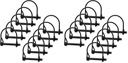 INCREWAY 10pcs Wire Lock Pin, 1/4" Heavy Duty Safety Coupler Shaft Locking Pin Hitch Pto Pin Round Loop Wire Lock Trailers Pin for Farm Lawn Garden (Pack of 2) - size: 10 PCS (Pack of 2)