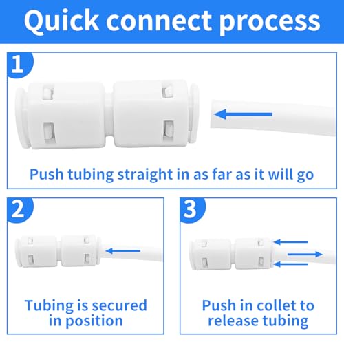 3/8" Quick Connect Push-to-Connect Water Line Fittings Kit - size: 3/8 inch,16Pcs