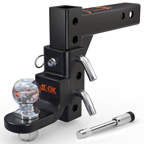 Adjustable Trailer Hitch Ball Mount for 2 Inch Receiver - size: 2 inch adjustable ball