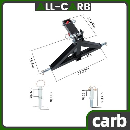 ALL-CARB Heavy Duty Towing Hitch Tractor Drawbar Hitch Adapter