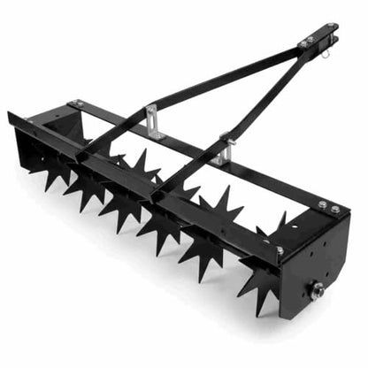 Heavy Duty Tow Behind Spike Aerator 32 Inch with Steel Frame