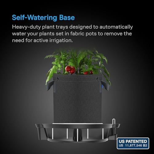 AC Infinity Self-Watering Fabric Pot Base, 4-Pack Auto-Irrigation Water - size: Standard