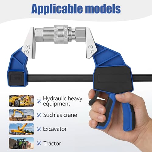 18" Hydraulic Coupler Clamp Tool, 6 Duo-Jaw Set (Fits OD NPT Pipe Threads)