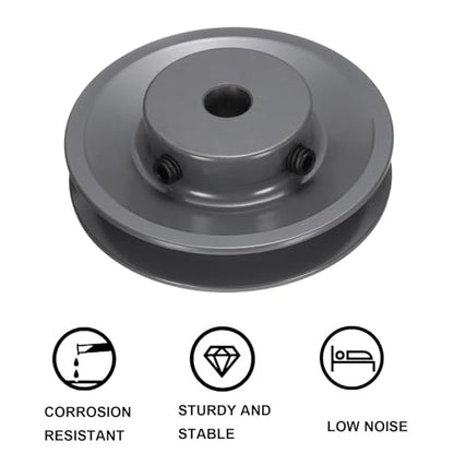 uxcell AK35-1/2V-Belt Sheave 1/2"Bore 3.55"OD Single Groove Web Sheave