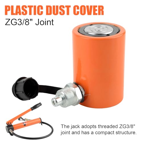 HZLZRZ 20 Ton Hydraulic Cylinder Jack 2" Stroke Porta Power Ram, Mini Hydraulic Jack, Industrial Lifting Retract Automatically for Shipping Building Construction (RC/2050) - style: RC/2050