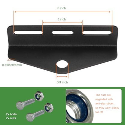Heavy Duty Universal Zero Turn Lawn Mower Trailer Hitch Adapter Bracket Receiver 3"-6" Mount 3/4" Pin Hole