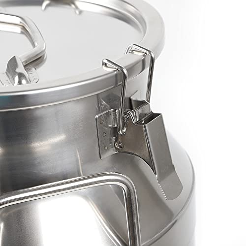 20-60L Stainless Steel Milk Can Wine Milk Bucket Wine Pail Bucket Milk Can Tote Jug with Sealed Lid Heavy Duty, with Independent Embedded Silicone Sealed Lid (50L) - size: 50L