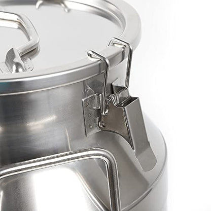 20-60L Stainless Steel Milk Can Wine Milk Bucket Wine Pail Bucket Milk Can Tote Jug with Sealed Lid Heavy Duty, with Independent Embedded Silicone Sealed Lid (50L) - size: 50L