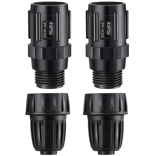 4 Pcs 45 PSI Drip Irrigation Pressure Regulator Adapter Kit - style: 45 PSI