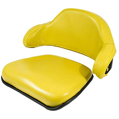 2-Pc Yellow Seat Set Steel Low Back Fits John Deere 2630 2755 800 2040