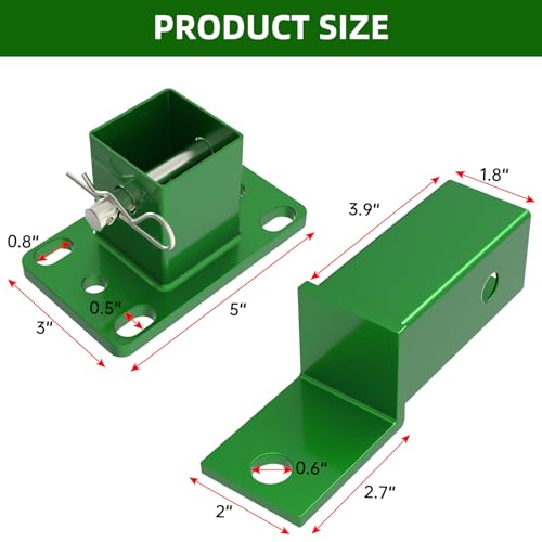 ForoGore Lawn Mower Rear Hitch Receiver Adapter for John Deere Z-Trak Zero Turn Mowers Z224 Z225 Z245 Z425 Z445 Z910 Z920 Z925 Z950 Z960 – 2" Receiver Heavy Duty Steel