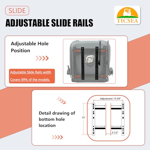 Universal Tractor Seat, Zero Turn Mower Seat with Adjustable Safety Belt Armrest Backrest Micro Switch for John Deere ZTR Forklift Skid Steer Loader Telehandler Dozer Excavator