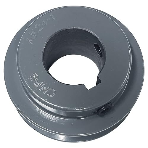 AK24-1 v Belt Pulley, 2.45 inch OD, 1 Inch Bore,Cast Iron Material, AK Single Groove Motor Pulley for "4L" or "A" or "3L" Belt - size: 2.45 inch OD, 1 Inch Bore, style: 1 Groove
