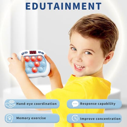 Intoypad Quick Push Pop Game Light Up Fidget Toy for Kids Lightblue - style: Lightblue