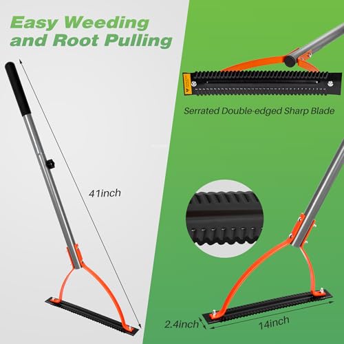 Walensee 41in Double-Edged Scythe, Weed Cutter for Cutting Weeds & Grass - size: 41"