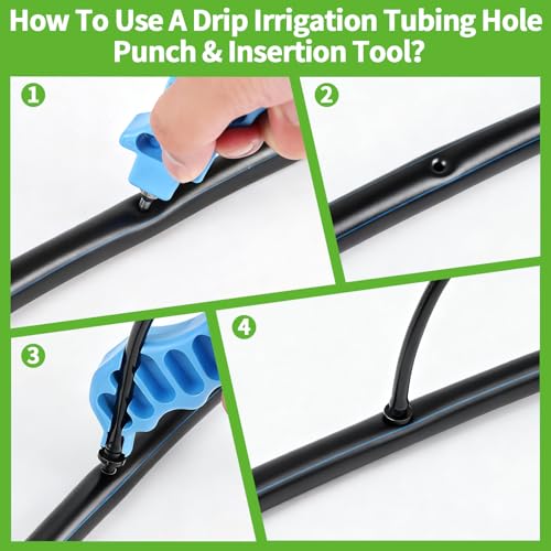 RedChili 3PCS Drip Irrigation Hole Punch Tubing Cutter Tool, 2 in 1 Hole Punch & Tubing Cutter Set Drip Line Hole Puncher Tool for 1/4 Inch Barbed Fitting Insertion for Garden Drip Tubing System - size: 3Pcs Punch Tool Sets