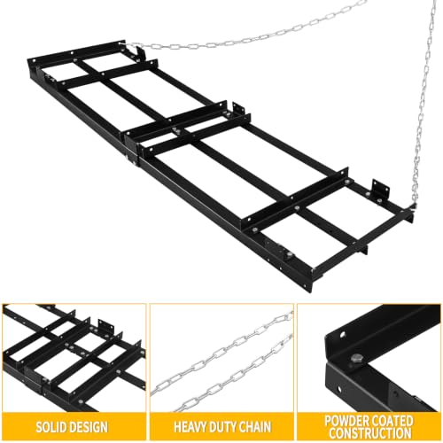 8FT Drag Harrow Heavy Duty Driveway Grader Power Rake - size: 8FT