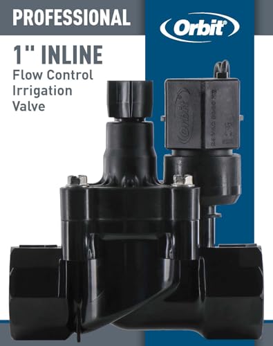 Orbit Pro 1" FPT L-Series Automatic Inline Sprinkler Valve with Flow Control - 57291 - size: 1 Inch, style: L-series with Flow Control