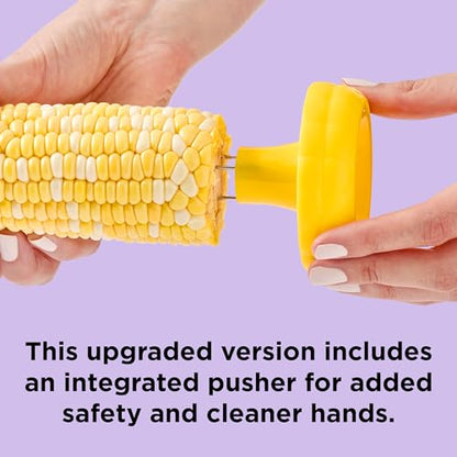 Chef’n Cob Plus Corn Stripper and Peeler for Corn on the Cob, Built-In Safety Pusher - style: Corn Stripper w/ Pusher