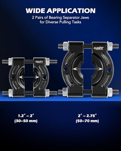OMT Bushing Driver Tool & Bearing Press Kit, 5-Ton Bearing Puller Tool Set - color: Black Bearing Splitter Kit, size: 66pc Bearing Splitter & Bushing Driver Kit