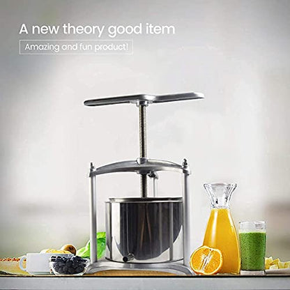 Fruit Wine Press and Crusher,100% Nature Apple&Grape&Berries Crusher Manual Juice Maker for Kitchen